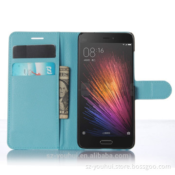 New Fashion Design flip PU leather case for xiaomi Mi 5